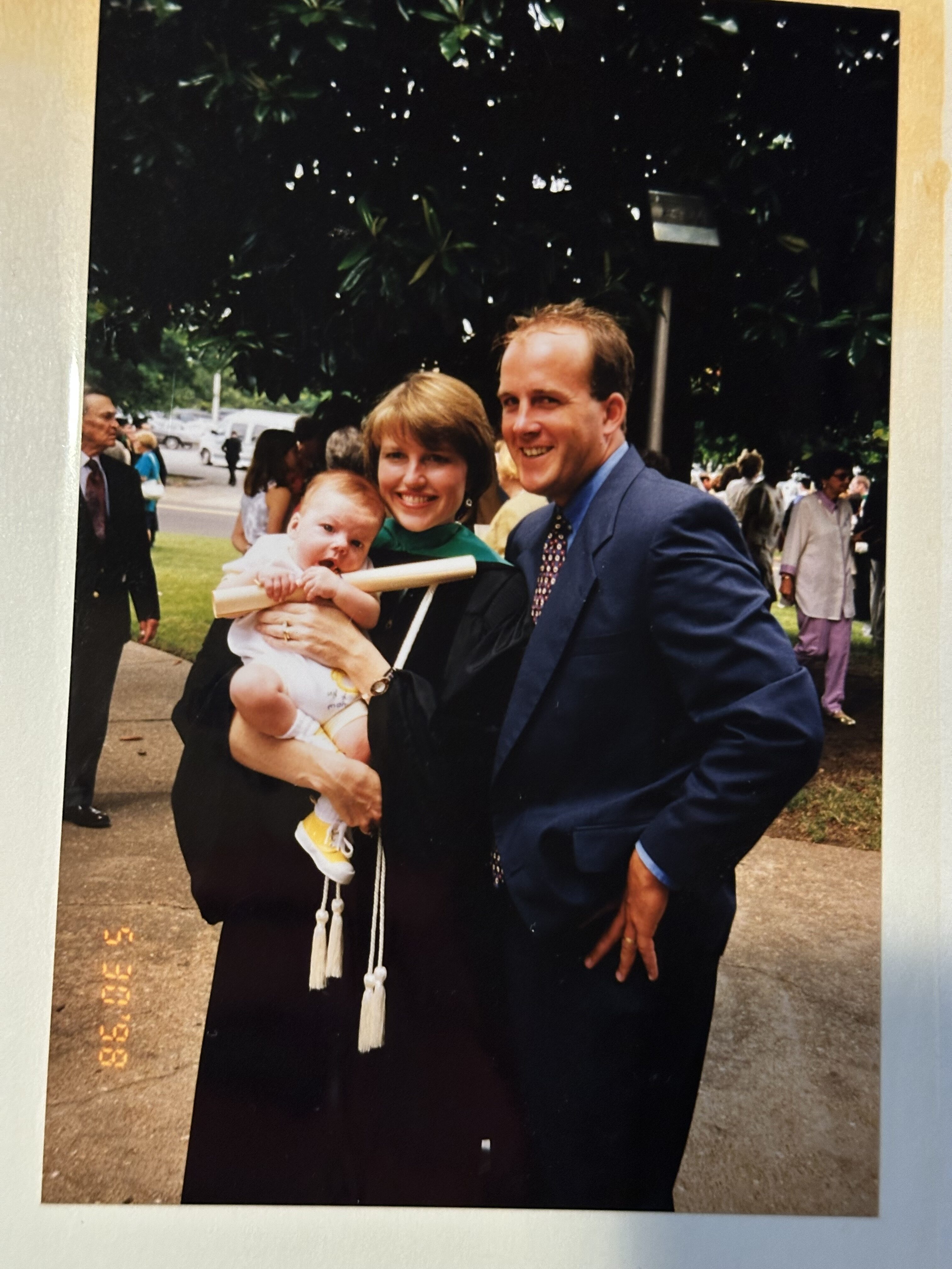 Beau Ragland as a baby at his mother's Southern College of Optometry graduation ceremony